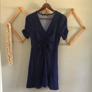 Navy Polka Dot Dress